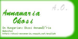 annamaria okosi business card